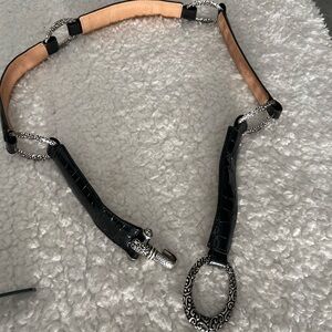 Stylish Black and Silver Women's Belt